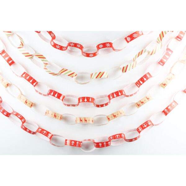 Christmas Paper Chains DIY Decoration Set Quantities of 24 Wholesale