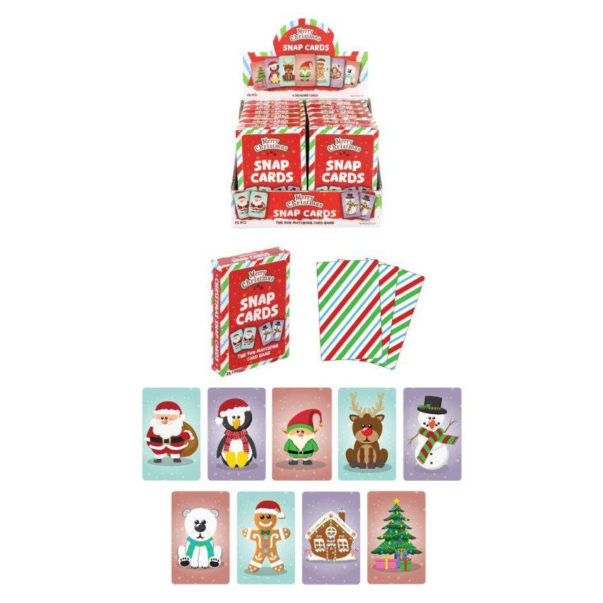 Christmas Snap Cards Quantities of 12 Wholesale