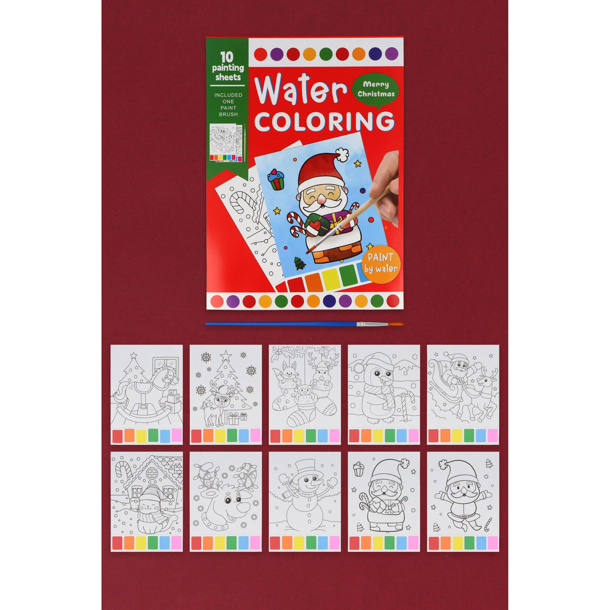 Christmas Water Colouring Set Quantities of 12 Wholesale