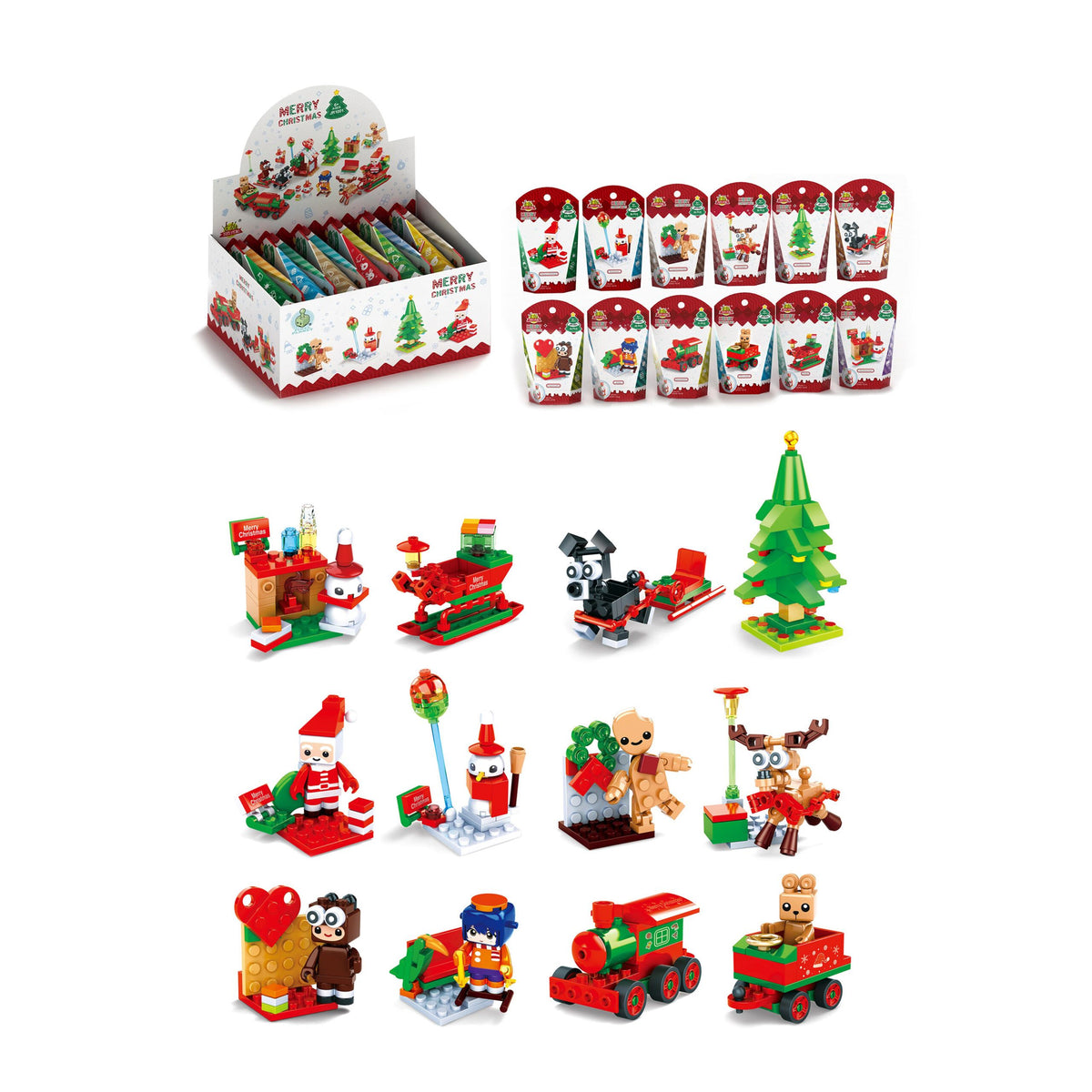 Christmas Block Kits 12 Assorted Designs Quantities of 12 Wholesale