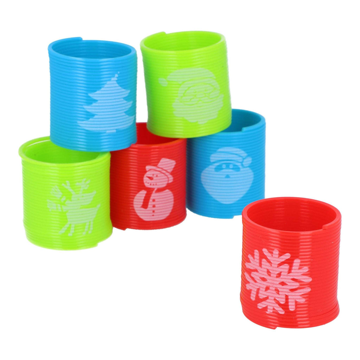 Christmas Mini Springs (3.5cm) pack of 6 Quantities of 12 Wholesale