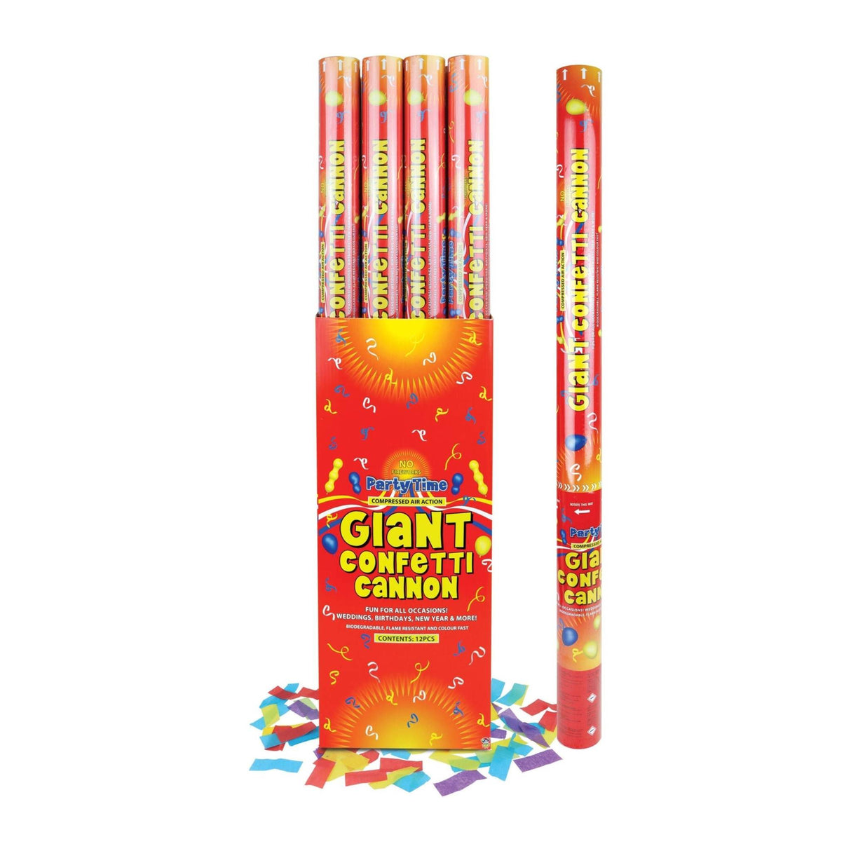 Multicolour Confetti Cannon (80cm) Wholesale