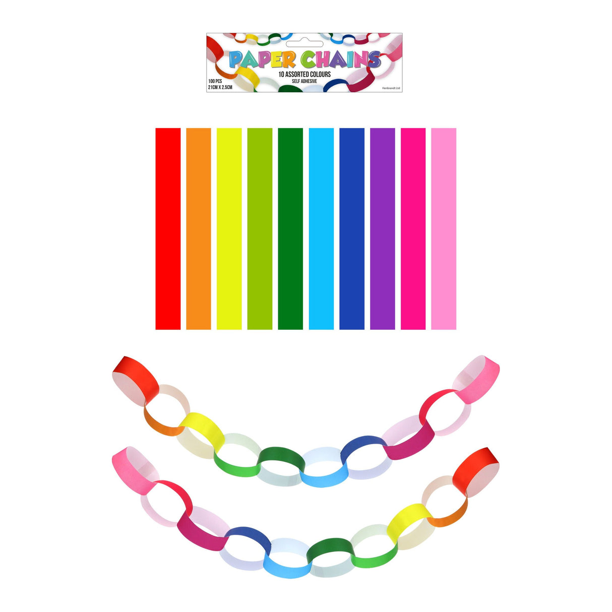 100 Paper Chains DIY Set Quantities of 12 Wholesale