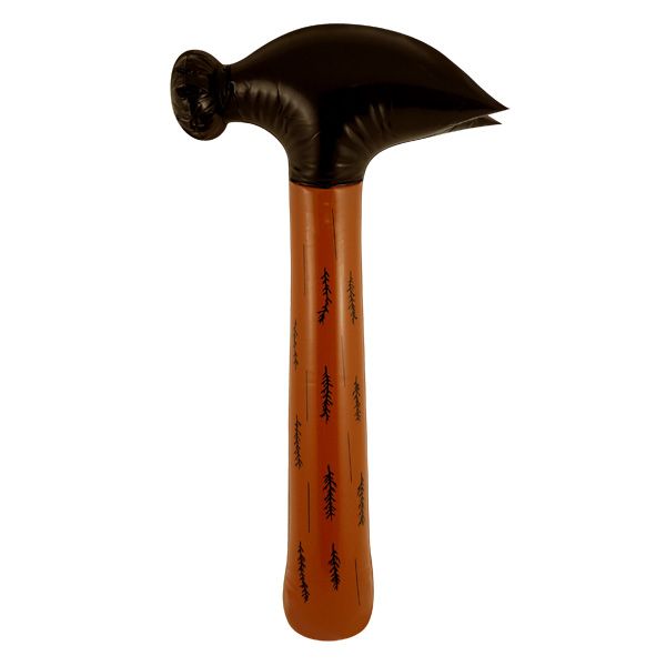 Inflatable Brown Hammer (60cm) Quantities of 12 Wholesale