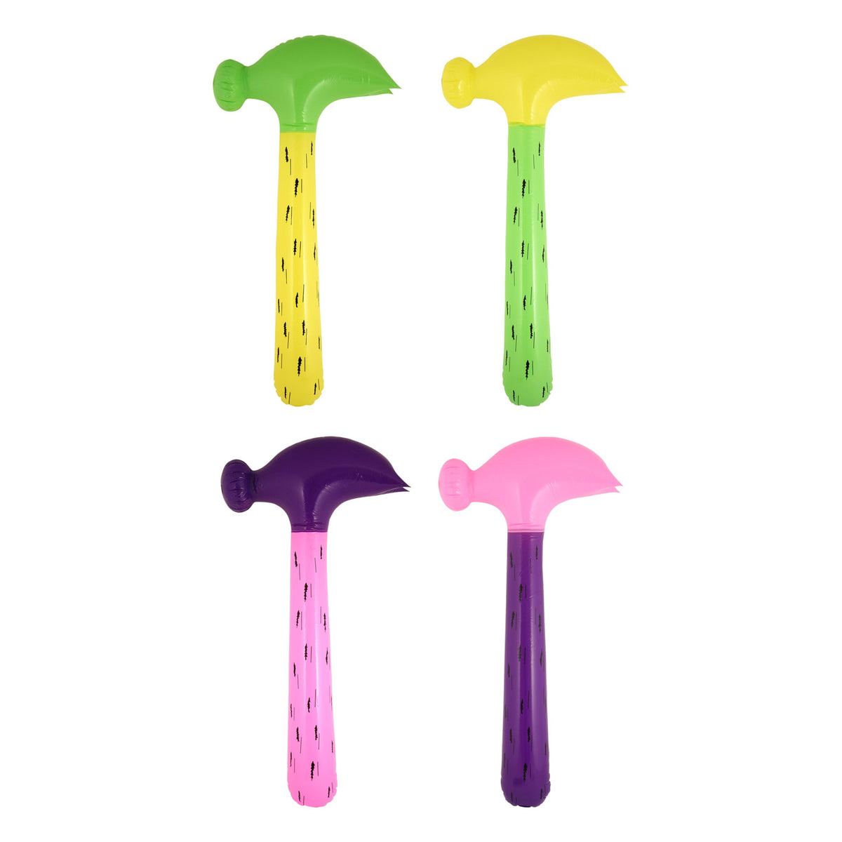 Multicoloured Inflatable Hammer 86cm Quantities of 12 Wholesale