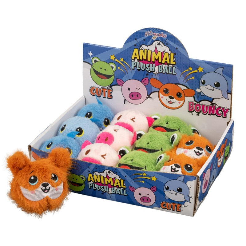 7cm Animal Plush Bouncing Ball Quantities of 12