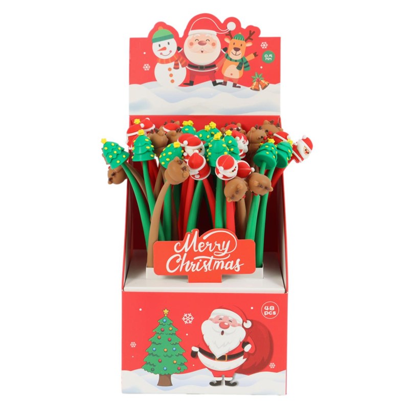 23cm Gel Christmas Pens Quantities of 48
