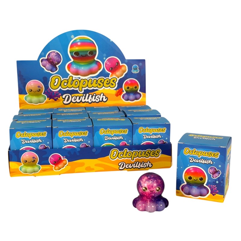5cm Boxed Squishy Octopus Quantities of 12