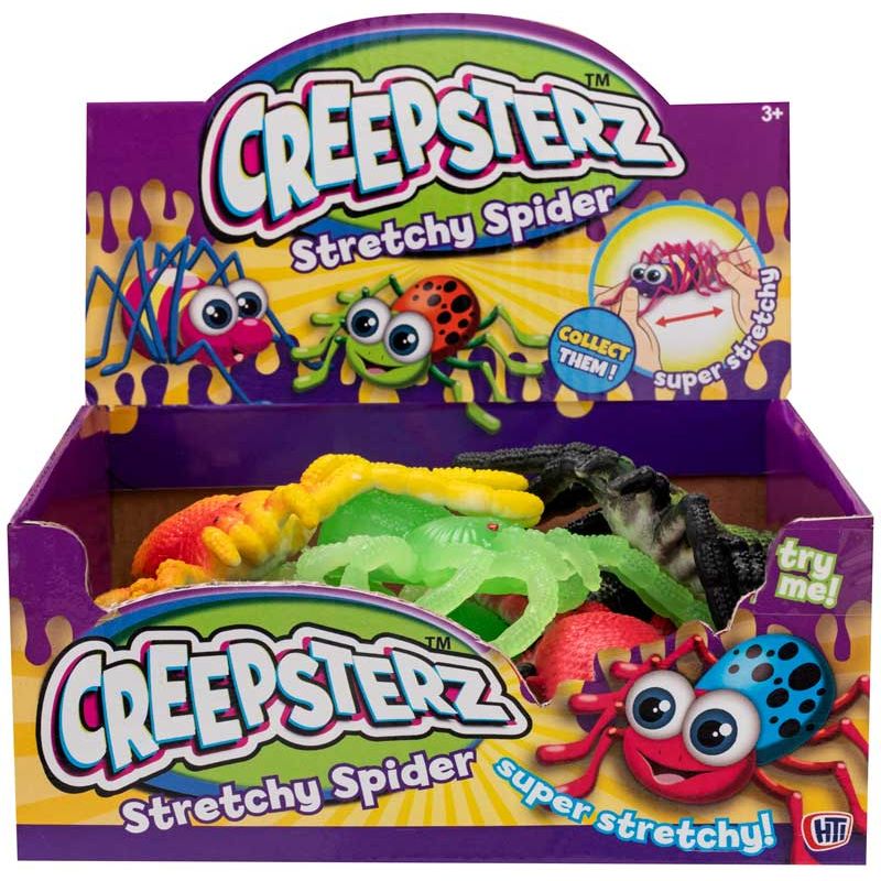 Creepsterz Stretchy Spider - Quantities of 12 Wholesale