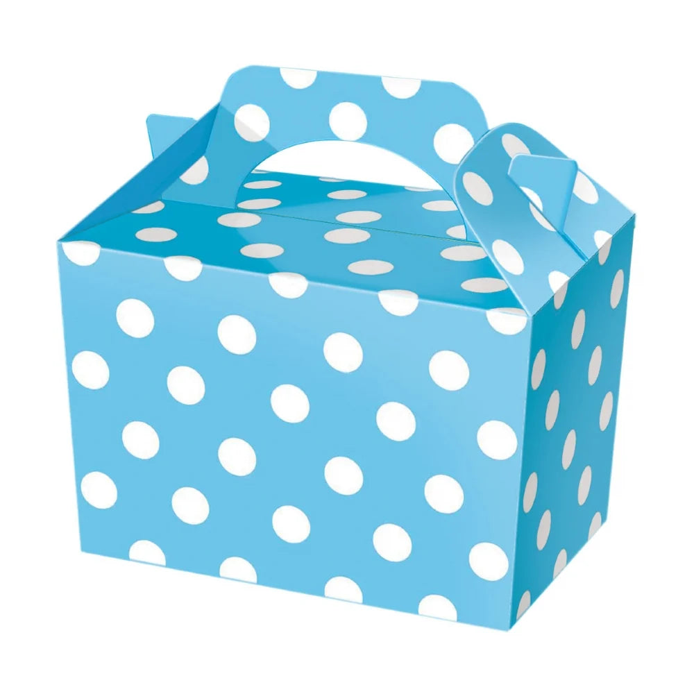 24 Pack Blue Polka Dot Lunch Boxes Quantities of 8
