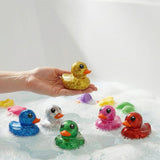 Glitter Rubber Ducks (9cm) Quantities of 6 Wholesale