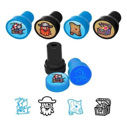 Pirate Stamp set with colorful designs for crafting projects.