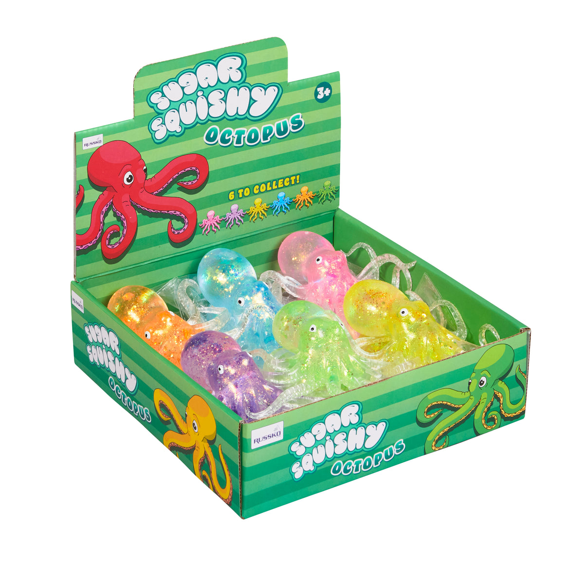 Sugar Squishy Octopus 17cm Quantities of 12 Wholesale