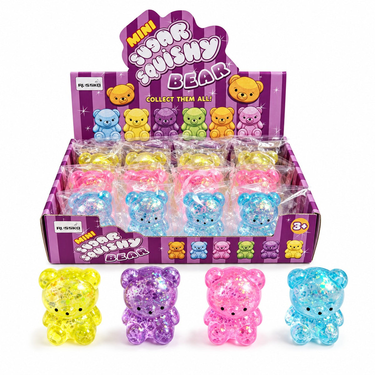 Mini Sugar Squishy Bear Quantities of 12 Wholesale