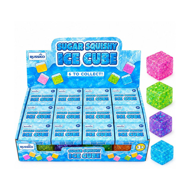6cm Sugar Squishy Ice Cubes Quantities of 12 Wholesale