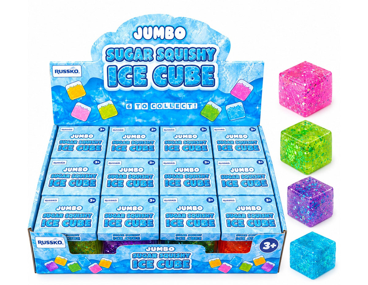Jumbo Sugar Squishy Ice Cube Quantities of 6