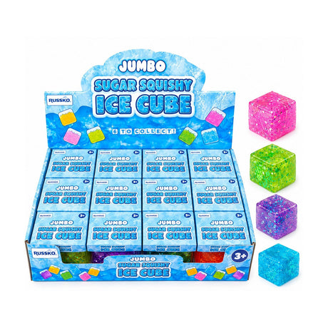 Jumbo Sugar Squishy Ice Cube Quantities of 6 Wholesale