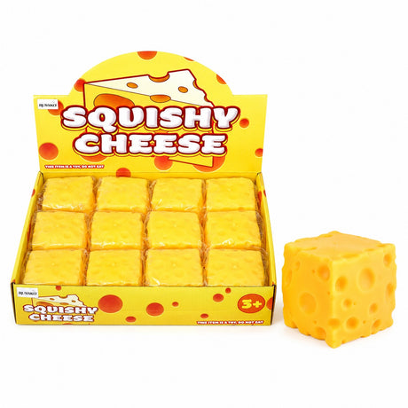 Squishy Cheese 6cm Quantities of 12 Wholesale
