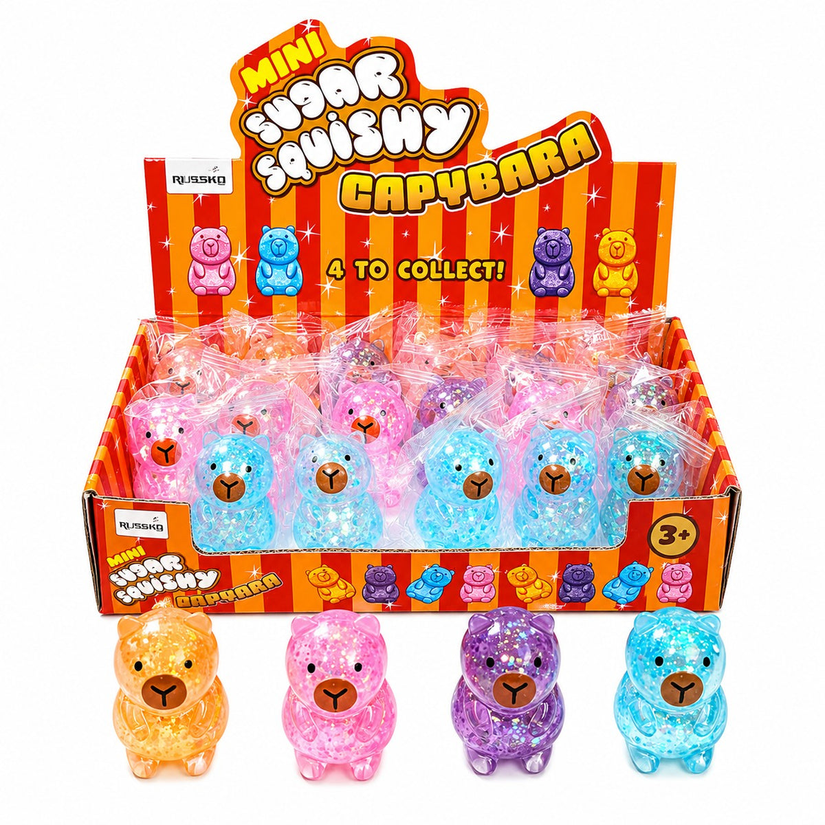 Mini Sugar Squishy Capybara Quantities of 24 Wholesale