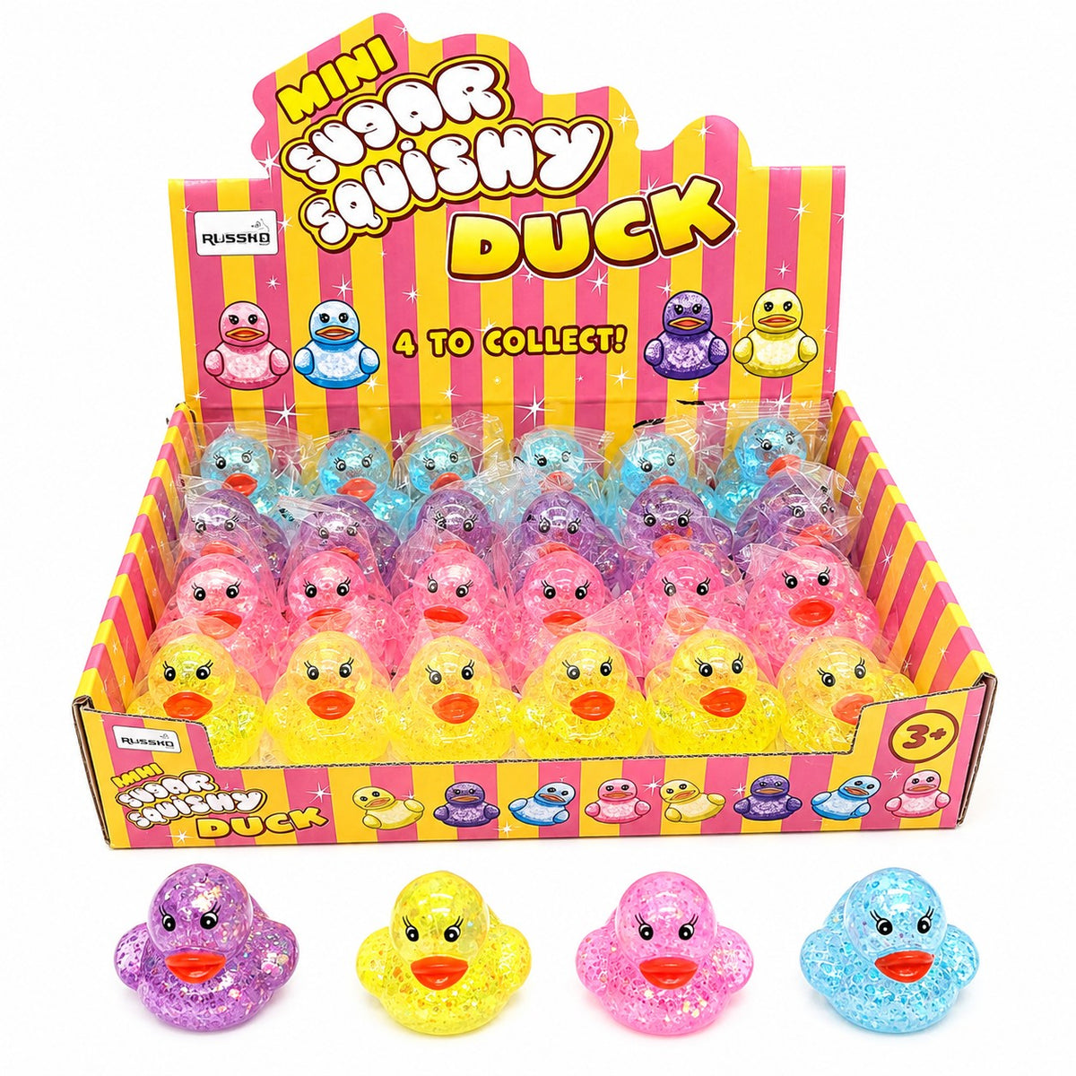 Mini Squishy Sugar Duck Quantities of 24 Wholesale