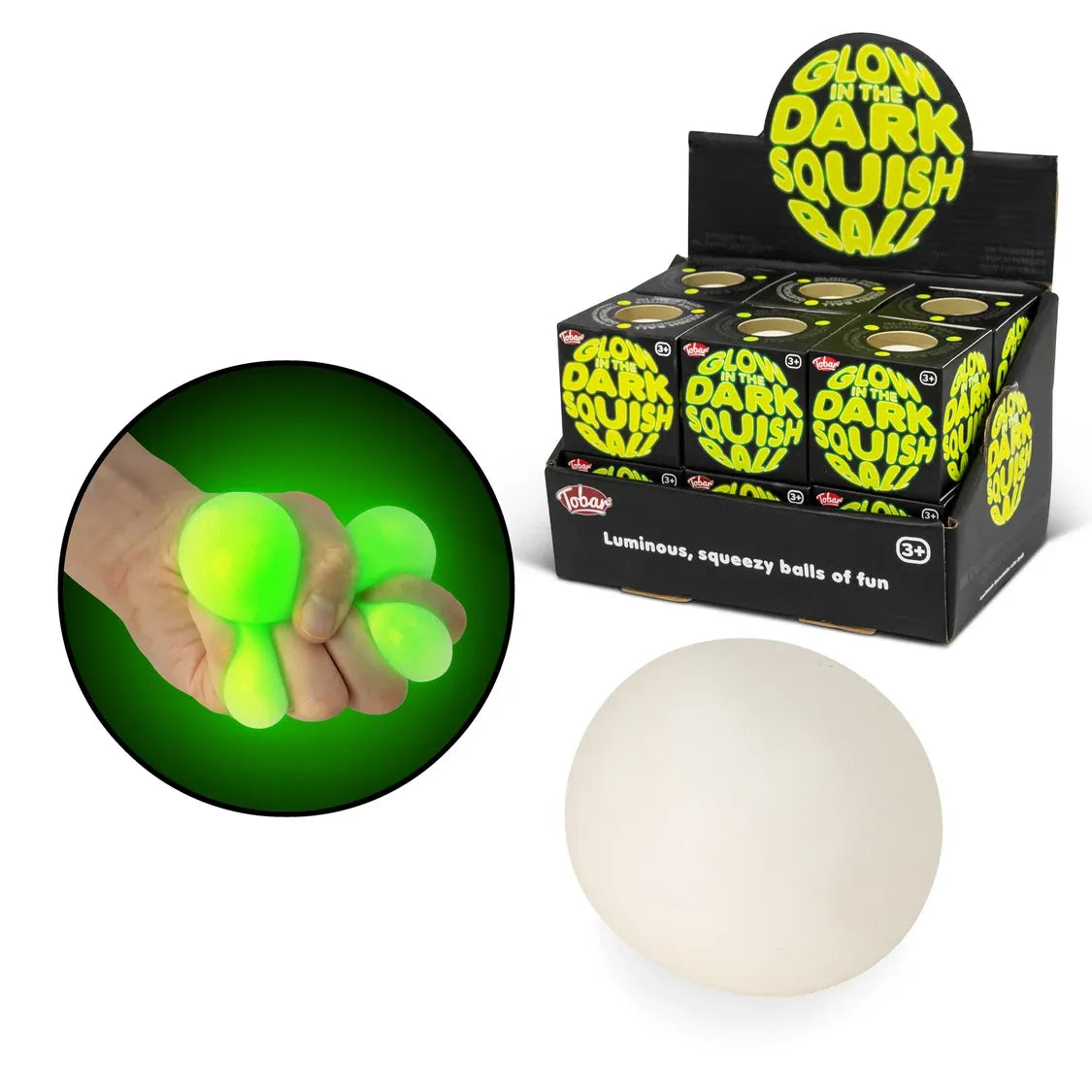 Scrunchems Glow in the Dark Squish Ball Quantities of 12 Wholesale