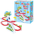 Penguin race game with colorful track and penguin characters.