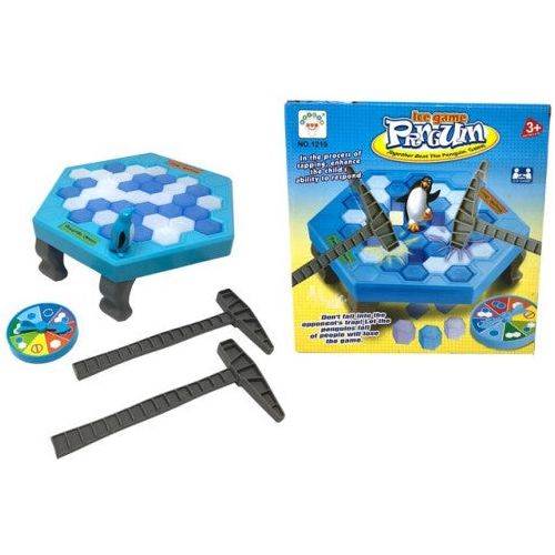 Tap tap penguin game with hexagonal board and penguin character.