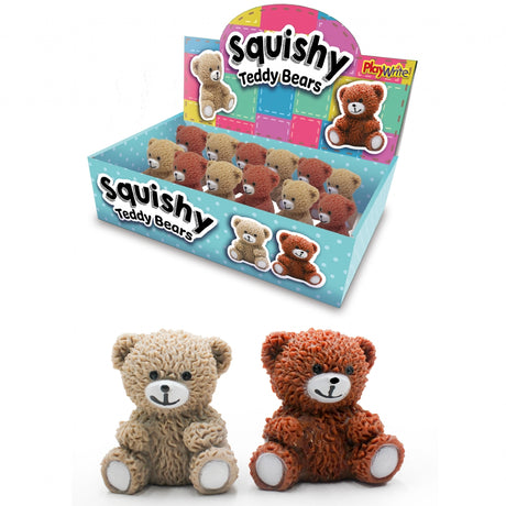 Squeezy Teddy Bears 6.5cm Sold in quantities of 12 Wholesale