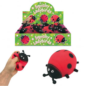 Squishy Ladybirds 9.5cm quantities of 12 Wholesale