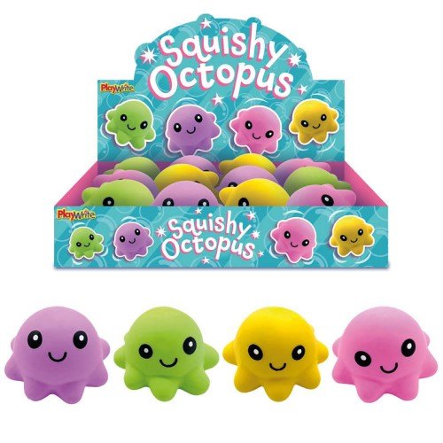 Squishy Octopus toy with colorful squishable designs for sensory play and stress relief.
