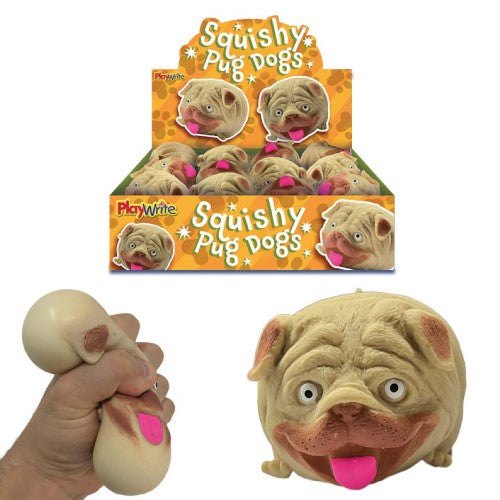 Squishy Pug Dog toy with ultra-soft material for stress relief.