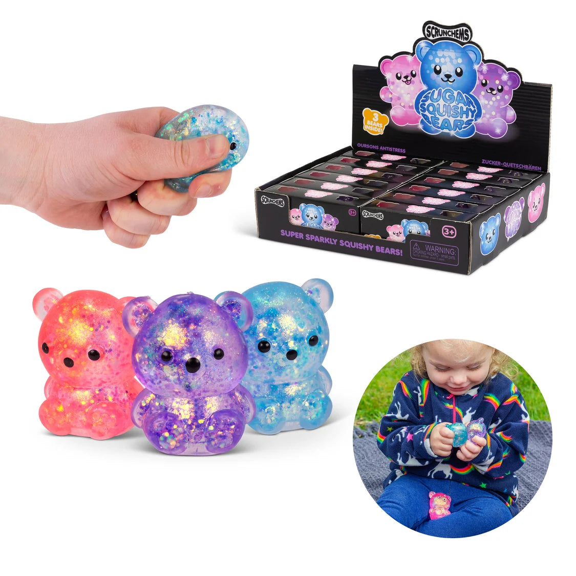 Scrunchems 3 Pack Sugar Bears Quantities of 12
