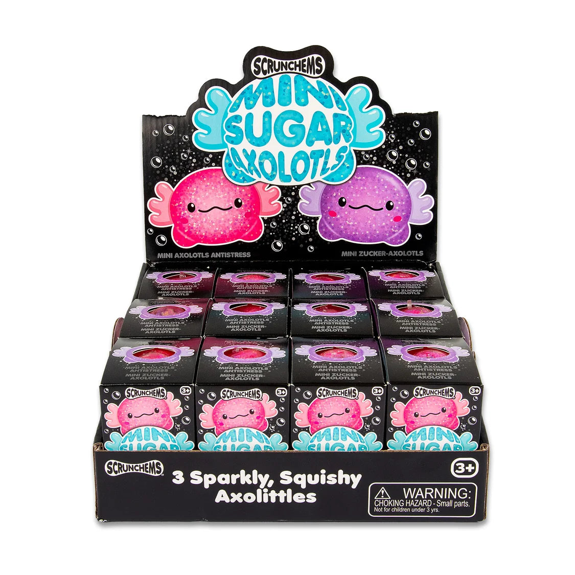 Scrunchems Mini Sugar Axolotls 3 Pack - Quantities of 12