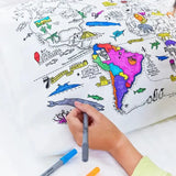 World Map Pillowcase - Diy Colouring Kit - TC Toys