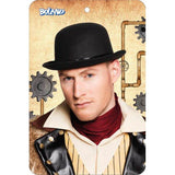 Boland Adult Deluxe Black Bowler Hat, Steambowler, With Satin Band, Victorian... - TC Toys