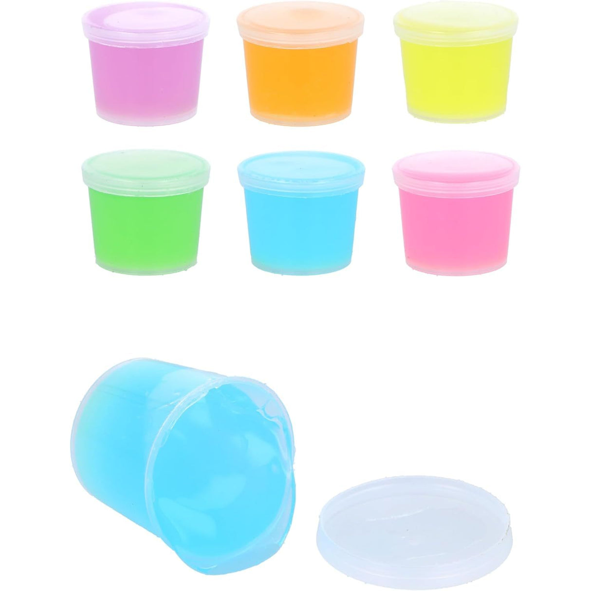 Mini Glow in the dark slime pots - Quantities of 24 Wholesale