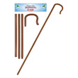 Brown 168cm shepherd's crook in 4 pieces, portable and easy to assemble, suitable for coats and outfits.