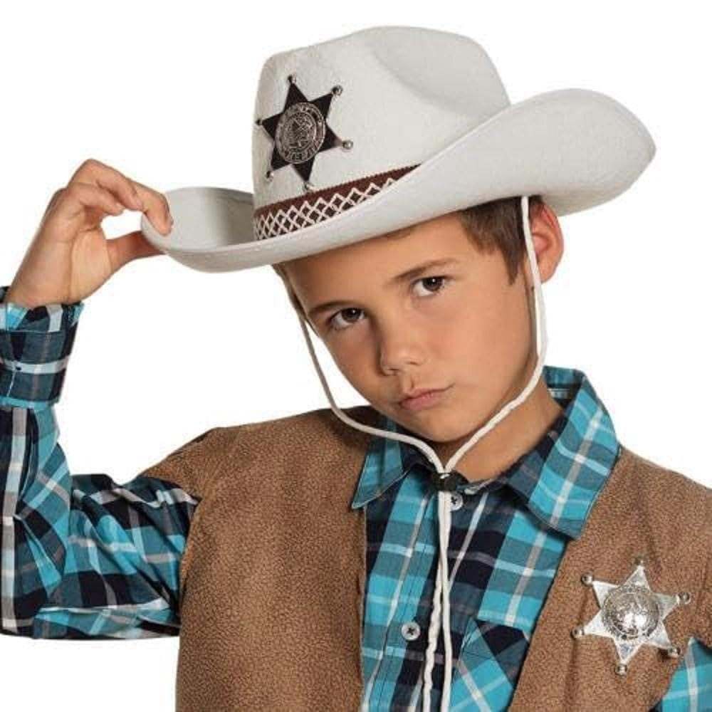 Boland Childs Sheriff Cowboy Hat With Badge Children's Western Headwear Hallo... - TC Toys