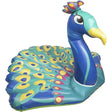 Inflatable Peacock lounger pool toy with vibrant colors and unique design.
