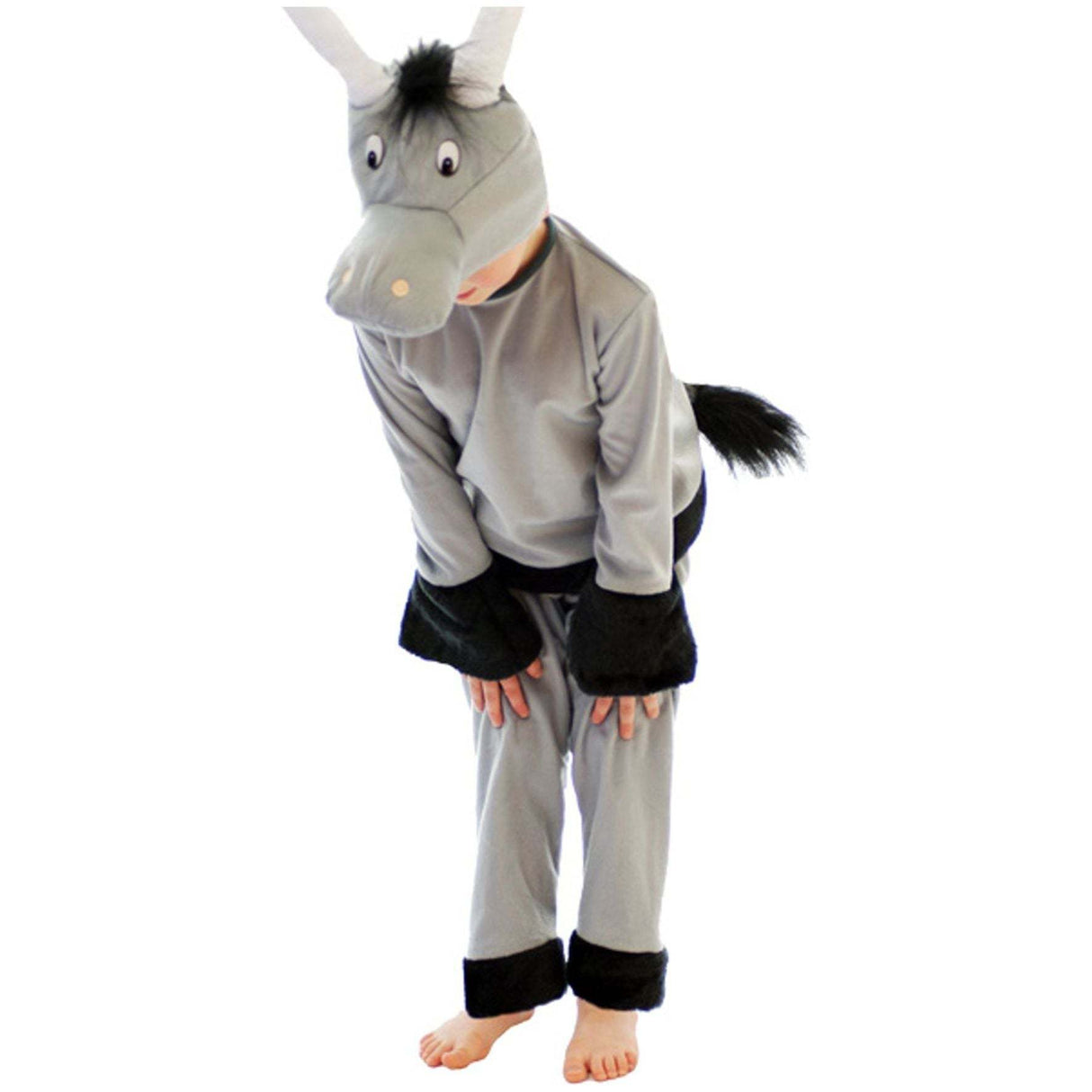 Children's grey donkey costume for nativity play and fancy dress.