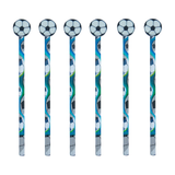 Wholesale bulk pack of 24 football pencils with novelty eraser toppers.