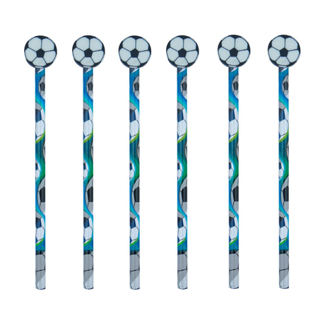 Wholesale bulk pack of 24 football pencils with novelty eraser toppers.