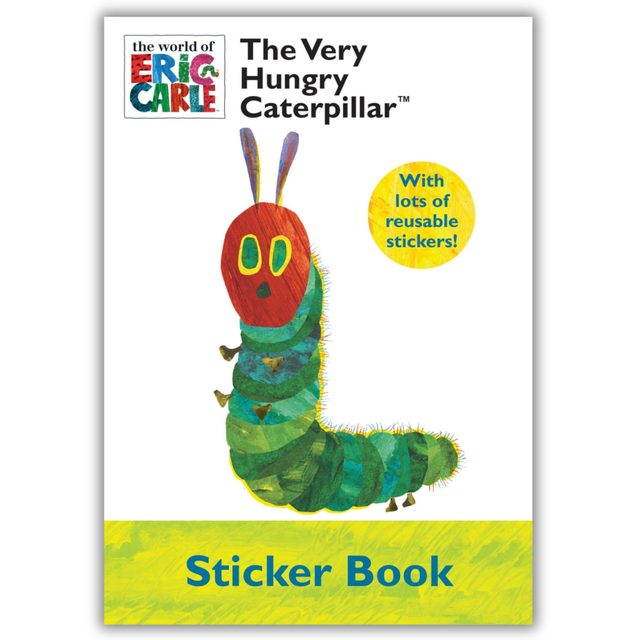 The Very Hungry Caterpillar sticker book with reusable stickers.