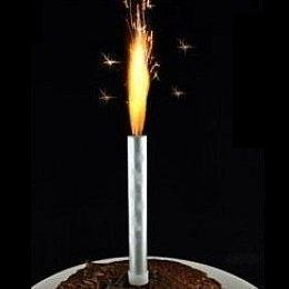 24 x SILVER Ice Sparkling Fountain Candles Wholesale Box (Packs of 2) - 48 Total.
