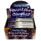 SILVER Ice Sparkling Fountain Candles Quantities of 24 Wholesale