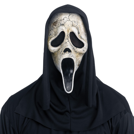 Fun World Scream VI aged Ghost Face mask with hood for ages 14 and up