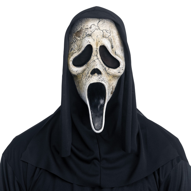 Fun World Scream VI aged Ghost Face mask with hood for ages 14 and up