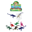 Colour changing lizards in assorted colors, shown with one lizard in water, ideal for kids' bath and party favors.