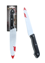 HENBRANDT Bloodied Knife 31cm fake kitchen knife with blood splatter Halloween prop accessory