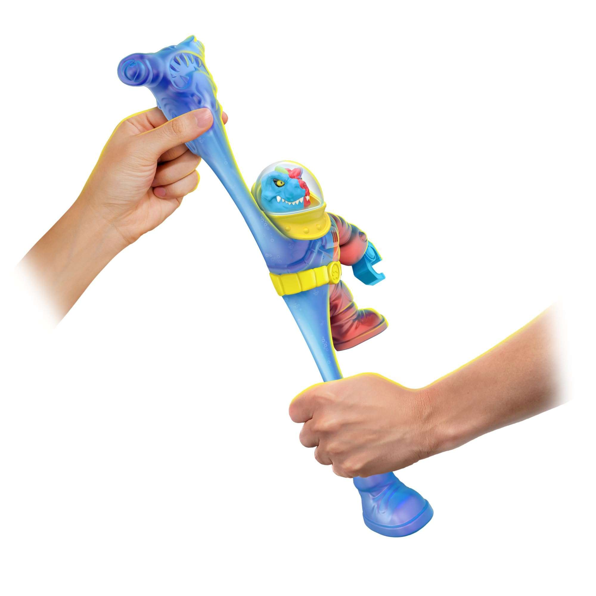 Heroes of Goo Jit Zu Deep Goo Sea Tyro Double Goo Pack. Stretchy, Squishy 6.5-Inch Tyro Figure With 2 In 1 Goo Power And Claw Pop Attack Weapon.